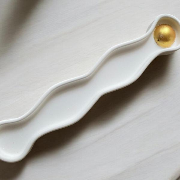 Dekoratif El Yapımı Bohem, Dalgalı Çubuk Tütsülük 25 cm